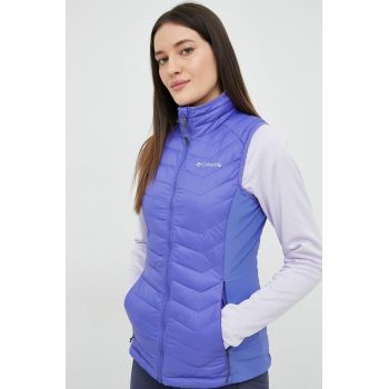 Columbia vestă sport Powder Pass culoarea violet, de tranziție 1832222