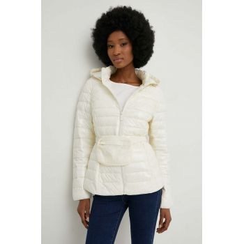 Answear Lab geaca femei, culoarea alb, de tranzitie