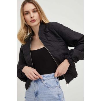 Answear Lab geaca femei, culoarea negru, de tranzitie