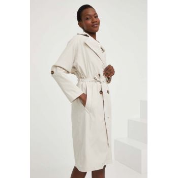 Answear Lab trenci femei, culoarea bej, de tranzitie