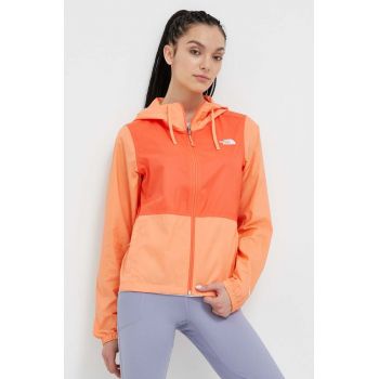 The North Face windbreaker Cyclone 3 culoarea portocaliu, de tranzitie