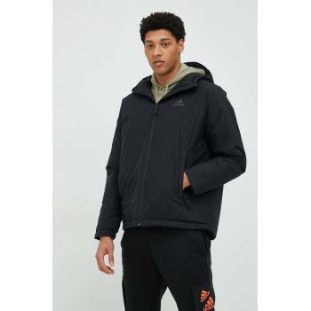 adidas geaca barbati, culoarea negru, de tranzitie