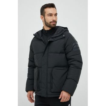 adidas Performance geaca de puf barbati, culoarea negru, de iarna ieftina