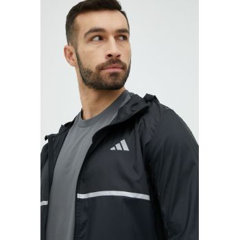 Adidas Performance jachetă de alergare Own the Run culoarea negru, de tranzitie ieftina