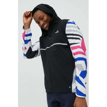 adidas Performance jachetă de alergare Own the Run Seasonal culoarea negru, de tranzitie