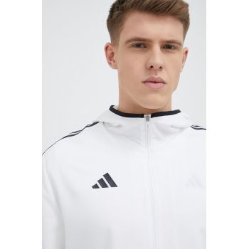 adidas Performance jacheta de antrenament Tiro 23 culoarea alb, de tranziție HZ9068 ieftina