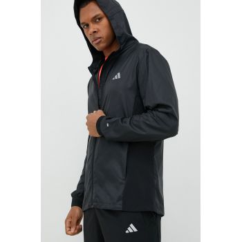 Adidas Performance windbreaker Run Icons culoarea negru, de tranzitie