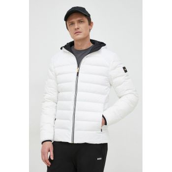 BOSS geaca de puf cu doua fete BOSS GREEN barbati, culoarea negru, de iarna