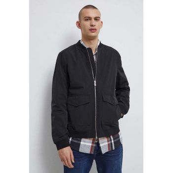 Medicine geaca bomber barbati, culoarea negru, de tranzitie