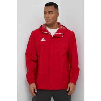 adidas Performance windbreaker Entrada 22 culoarea roșu, de tranzie IK4009 ieftina