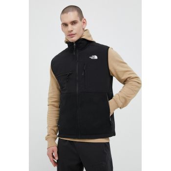 The North Face vesta DENALI VEST barbati, culoarea negru, de tranzitie