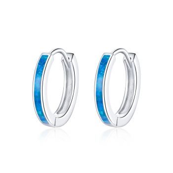 Cercei din argint Blue Band Hoops de firma originali