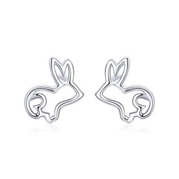 Cercei din argint Cute Rabbit