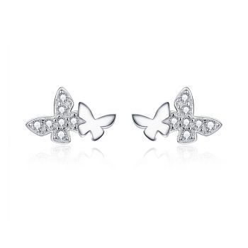 Cercei din argint Elegant Butterfly