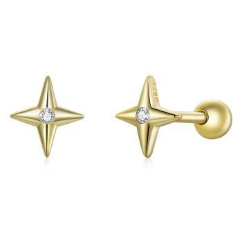 Cercei din argint Gold Stars de firma original