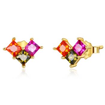 Cercei din argint Golden Colorful Cubes de firma original