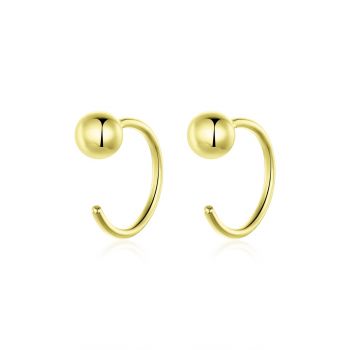 Cercei din argint Golden Tiny Hoops