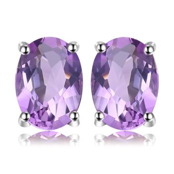 Cercei din argint Oval Amethyst de firma original