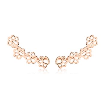 Cercei din argint Rose Gold Paws Four