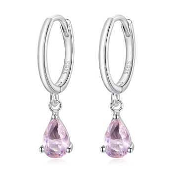 Cercei din argint Silver Pink Tear de firma original