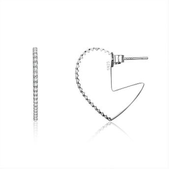 Cercei din argint Valentine Heart ieftini