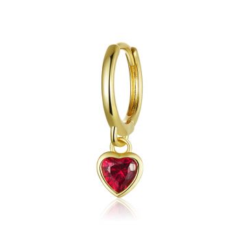 CERCEL din argint Golden Red Heart de firma originali