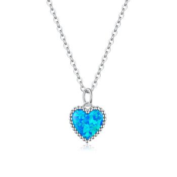 Colier din argint Silver Blue Heart de firma original