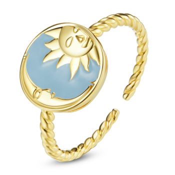 Inel reglabil din argint Summer Ring Golden de firma original