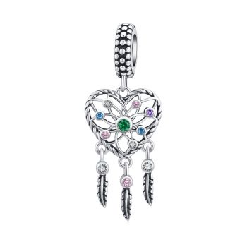 Talisman din argint Heart Dream Catcher