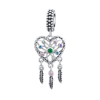 Talisman din argint Heart Dream Catcher