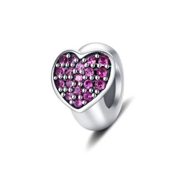 Talisman din argint Heart Stopper Bead