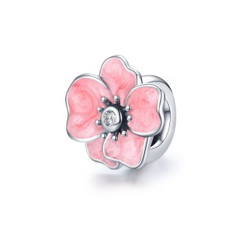 Talisman din argint Pink Daisy