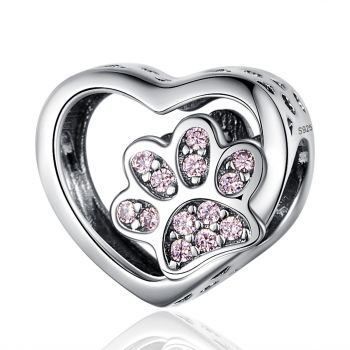 Talisman din argint Pinky Paw