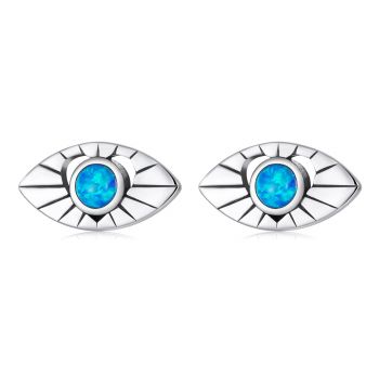 Cercei din argint Blue Evil Eyes de firma original