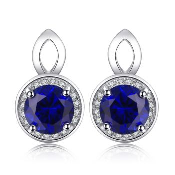 Cercei din argint Deep Blue Sapphire ieftin