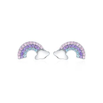 Cercei din argint Rainbow Clouds Studs