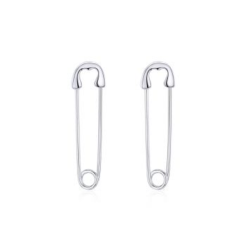 Cercei din argint Safety Pin