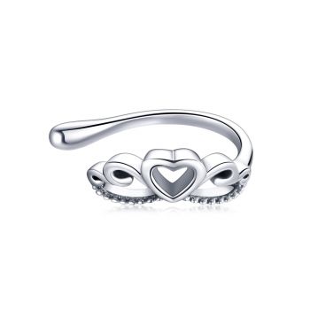 CERCEL din argint Charming Heart Clip