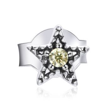 CERCEL din argint Yellow Spiked Star ieftin