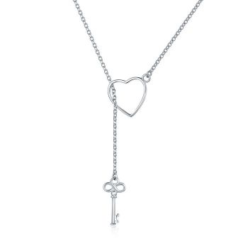 Colier din argint 925 Heart & Key