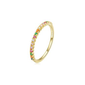 Inel din argint Rainbow Crystal Dots Golden de firma original