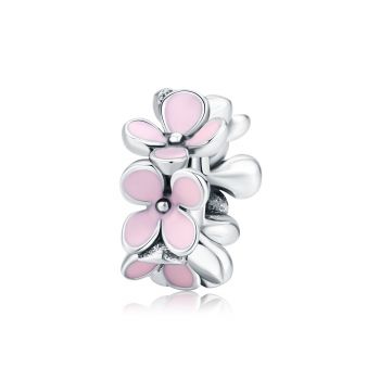 Talisman din argint Pink Flower Charm