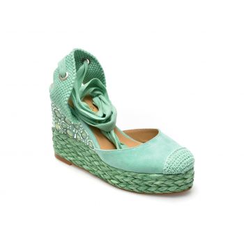Espadrile ALMA EN PENA verzi, 490, din piele intoarsa