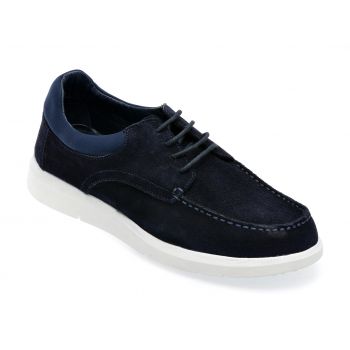 Mocasini GRYXX bleumarin, M6905, din piele intoarsa