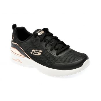 Pantofi SKECHERS negri, SKECH-AIR DYNAMIGHT, din material textil