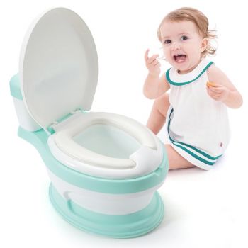 Olita educationala Little Mom Simulation Potty Green de firma originala