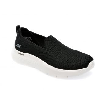 Pantofi SKECHERS alb-negru, GO WALK FLEX, din material textil