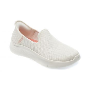 Pantofi SKECHERS albi, GO WALK FLEX, din material textil