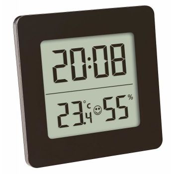 Termometru si higrometru digital cu ceas si alarma TFA 30.5038.01 de firma original