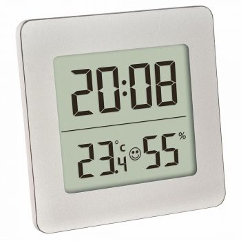 Termometru si higrometru digital cu ceas si alarma TFA 30.5038.54 de firma original